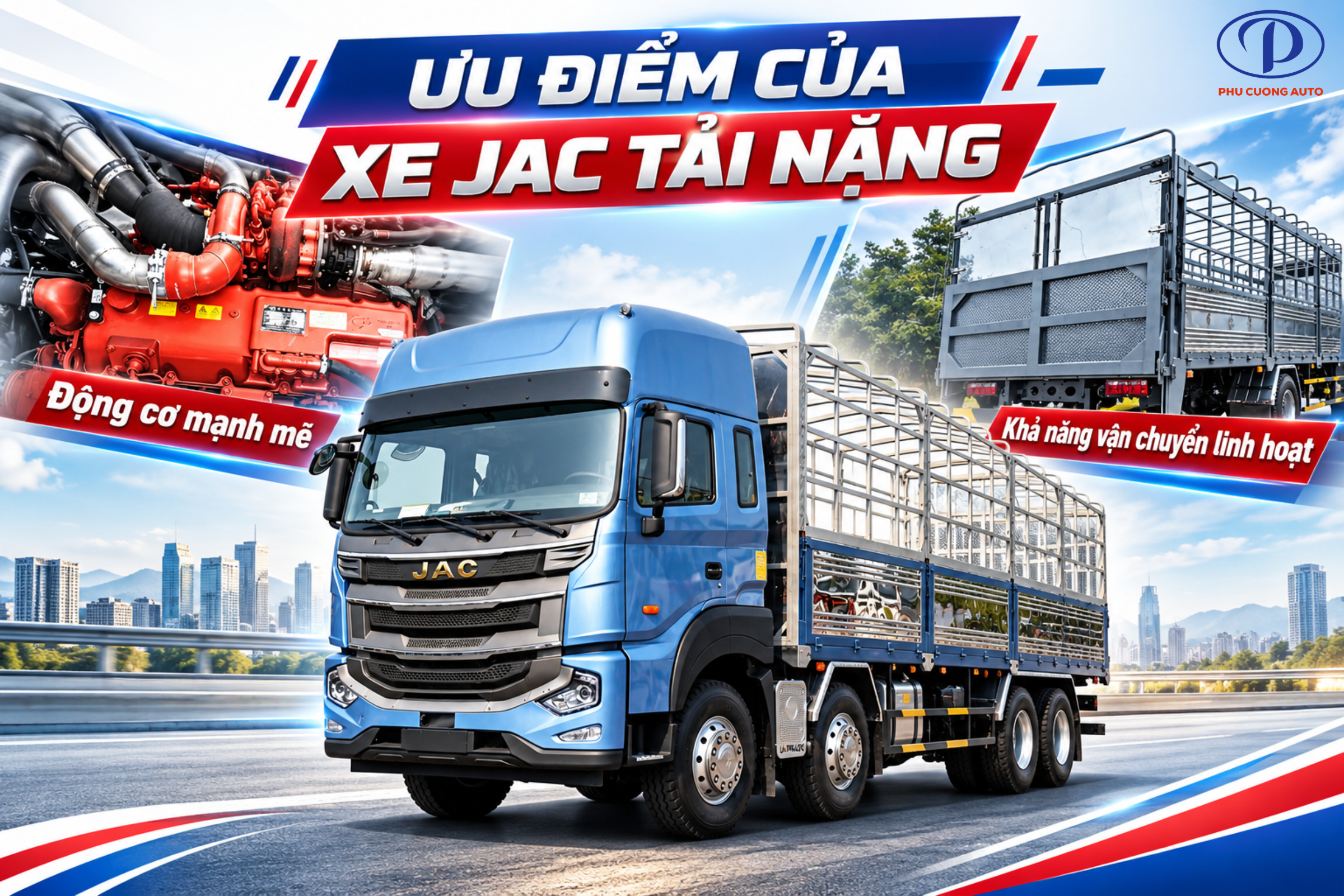 ưu điểm xe tải jac phân khúc tải nặng 