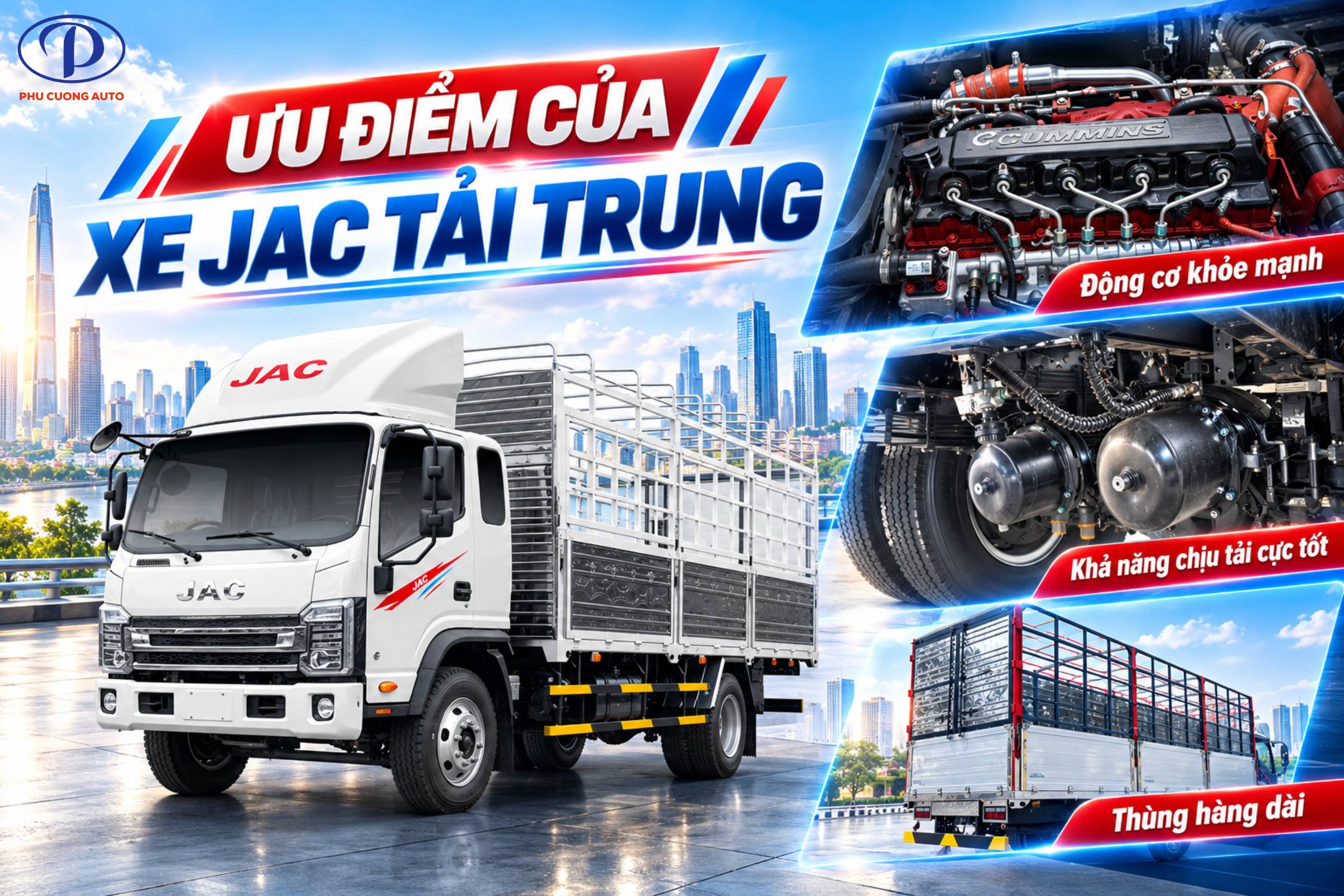 ưu điểm của xe tải jac tải trung 