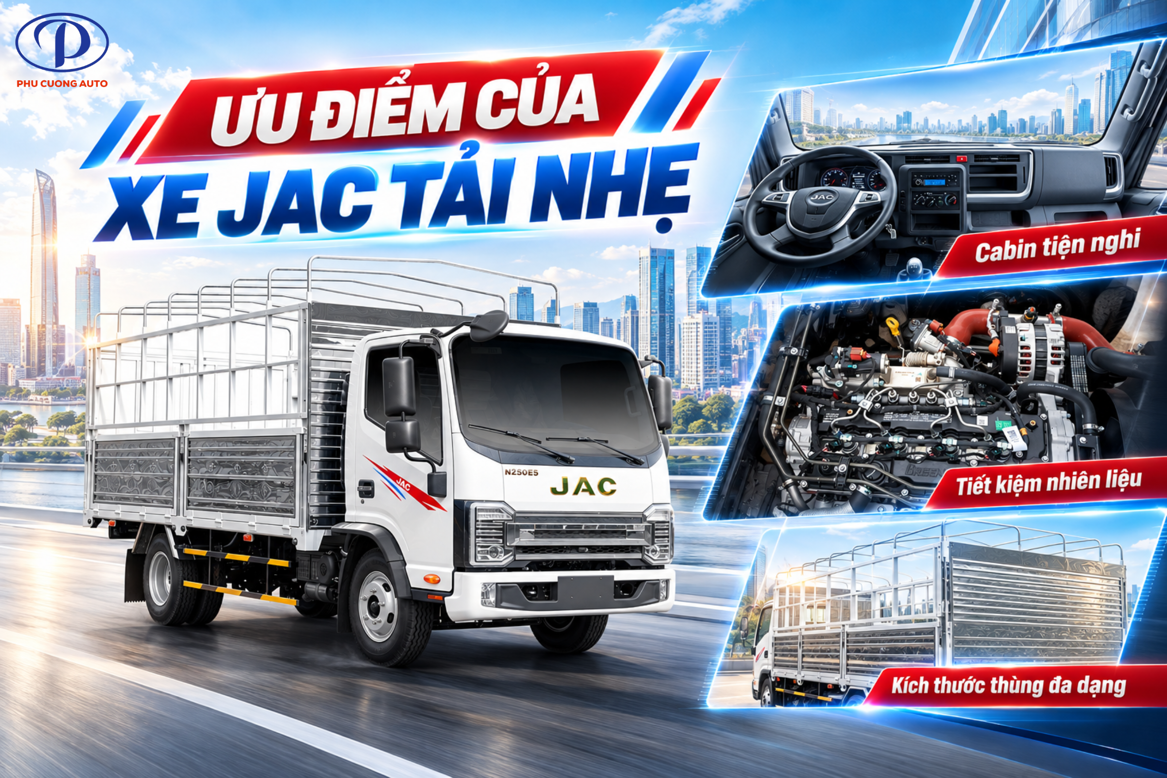 ưu điểm xe tải jac nhẹ 
